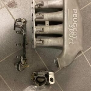 collecteur d'admission avec papillon, rampe d'injection et injecteurs pour peugeot 206 super1600